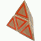 Real 2x2x2 pyraminx made of beech wood.