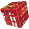 A 3x3x3 sticker mod where instead of staying in one face, the colours traverse different sides while interweaving with other colours.